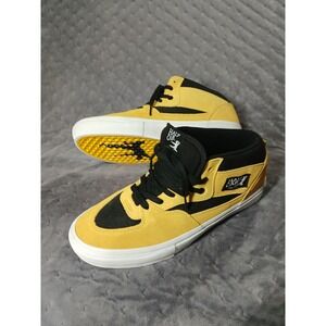 Vans Skate Half Cab Bruce Lee Yellow Black Suede Mid Top Sneakers Mens 12